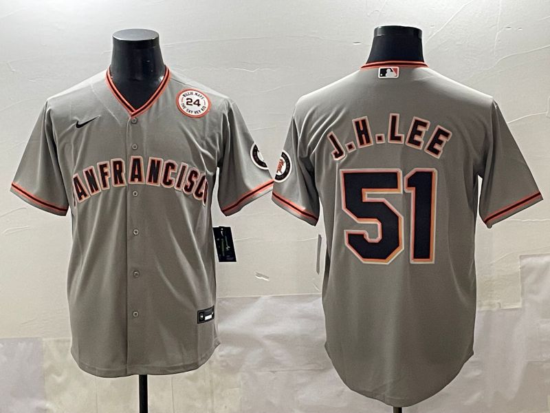 Men 2025 San Francisco Giants #51 J.H.Lee Grey Game Nike MLB Jersey style 13->san francisco giants->MLB Jersey